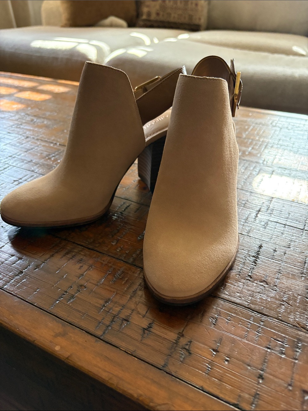 Gibson Latimer Taupe Suede Slingback Mules